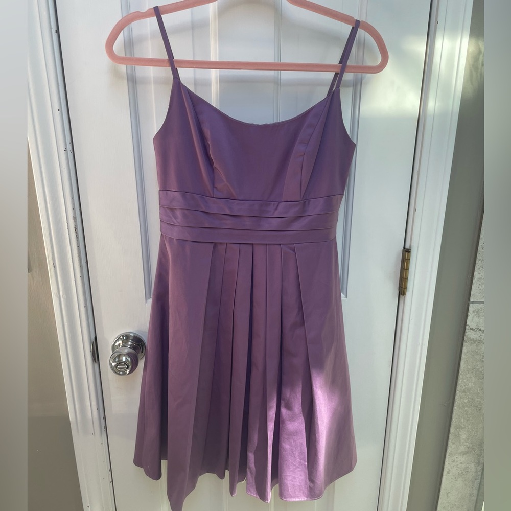 David’s bridal, bridesmaid dress, size 2. Color: Wisteria.